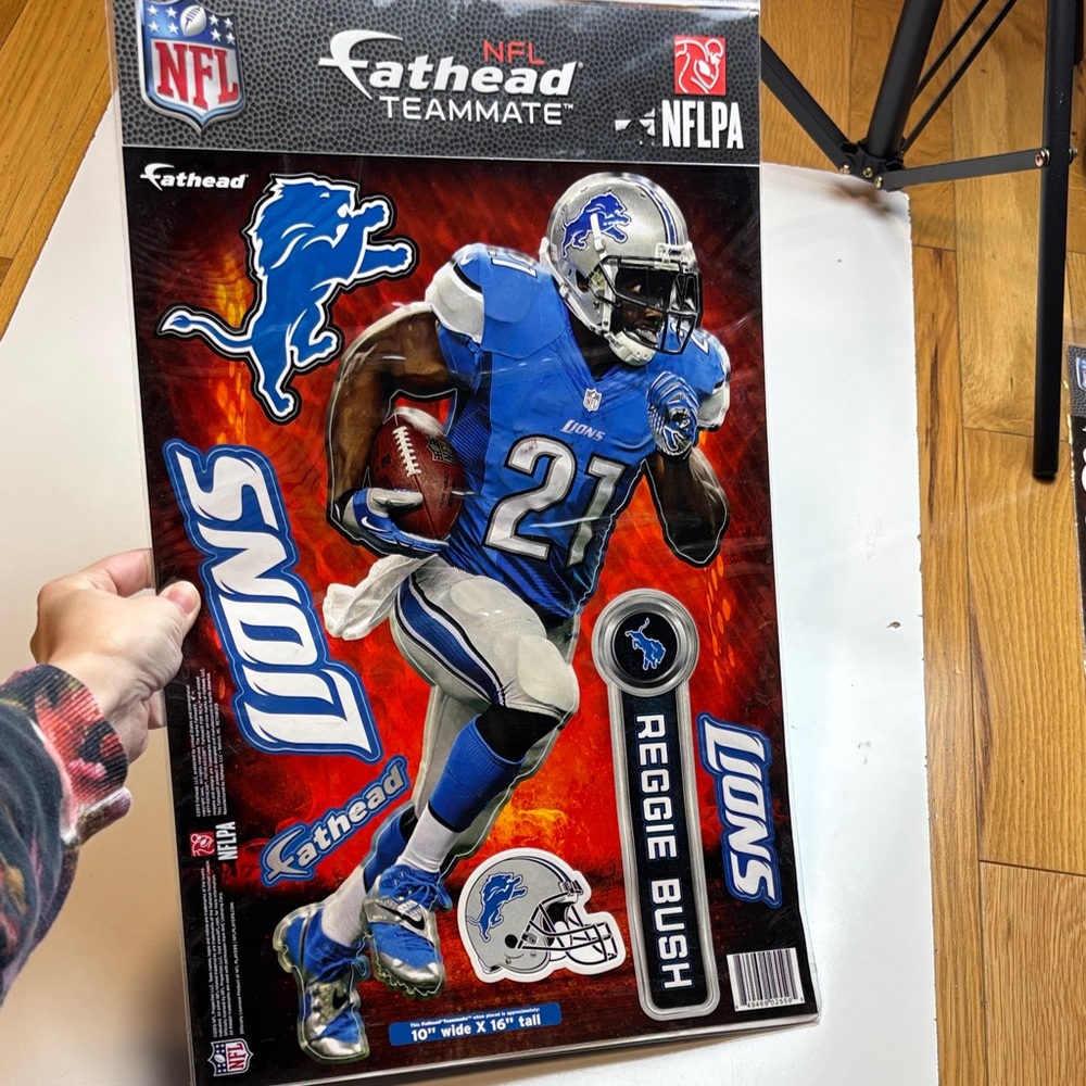 NFL Fathead Detroit‎ Lions Reggie Bush decal